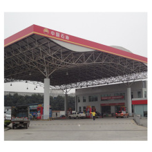 Prefabricated Steel Petrol Station Canopy Structural Design